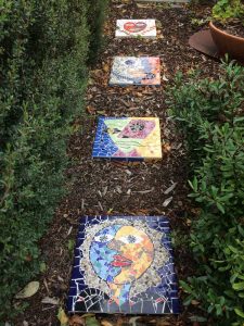 Mosaic Path in the garden - The Goddess of Colour