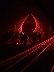 Red laser show at Dark MoFo