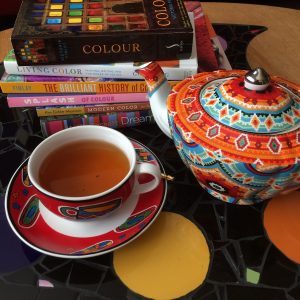 Tea and Colour. Paint colours contemplation