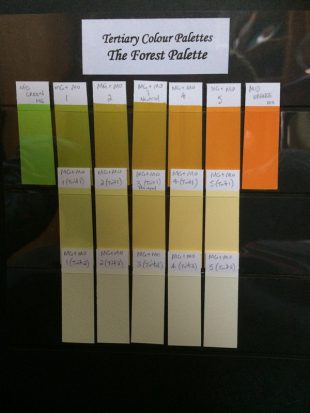 Tertiary Colour Chips - Forest paint colours