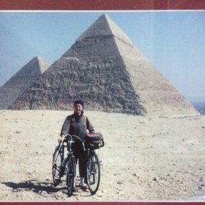 Pyramids at Giza, Egypt. My cycling trip in 1983